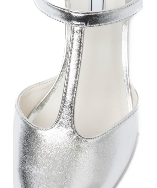 R&E（アールアンドイー）の「【24SS新作】【R&E】Tストラップカットミュールパンプス（パンプス・レディース・シルバー/アイボリー/ブラック/ピンクベージュ・22.5cm/23cm/23.5cm/24cm/24.5cm/22cm）」の11枚目の写真