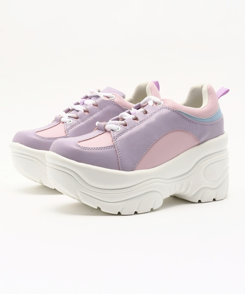 WEGO（ウィゴー）の「WEGO/厚底スニーカー（スニーカー・レディース・ブラック/ホワイト/ピンク・LARGE/MEDIUM）」の15枚目の写真