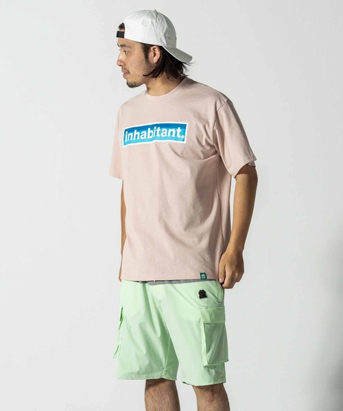 INHABITANT(インハビタント)の「inhabitant(インハビタント)Logo T-shirts/ブルーロゴプリントTシャツ/サーフィン/レジャー/スケートボード(Tシャツ/カットソー・メンズ・ピンク/ブラック/グリーン/ホワイト・L/M)」の4枚目の写真
