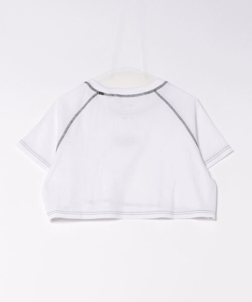 RVCA(ルーカ)の「RVCA レディース COLOR STITCH ST Tシャツ 【2024年春夏モデル】/ルーカワンポイントロゴ半袖クロップドTシャツ(Tシャツ/カットソー・レディース・ブラック/ホワイト・SMALL/MEDIUM)」の3枚目の写真