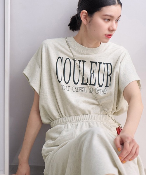 ROPE' PICNIC（ロペピクニック）の「セットアップ対応/ミニ裏毛フレンチスリーブプルオーバー（Tシャツ/カットソー・レディース・チャコールグレー/グレー系その他/キナリ・38）」の3枚目の写真