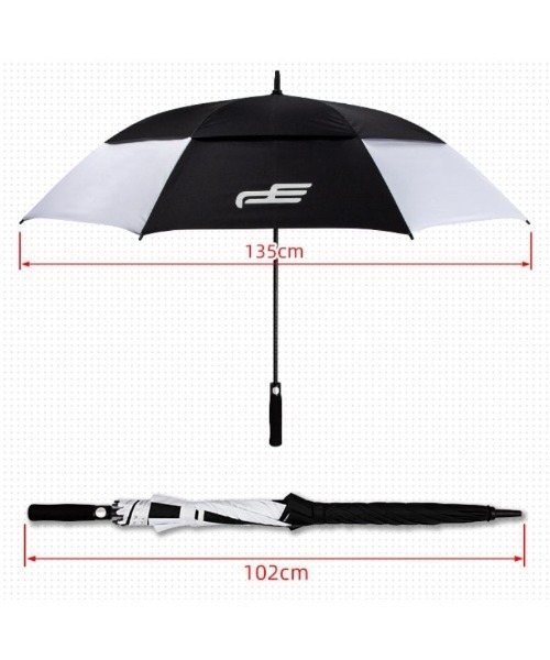 二重構造大型軽量カーボンフレーム ジャンプ式ゴルフアンブレラ（長傘