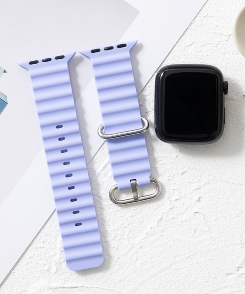 emonique（エモニーク）の「シリコン製 Apple Watch バンド スマートウォッチバンド【38/40/41/42/44/45/49mm対応】（デジタル腕時計・メンズ・ピンク/ブラック/ホワイト/グリーン/ライラック/ライトグリーン・42/38）」の8枚目の写真