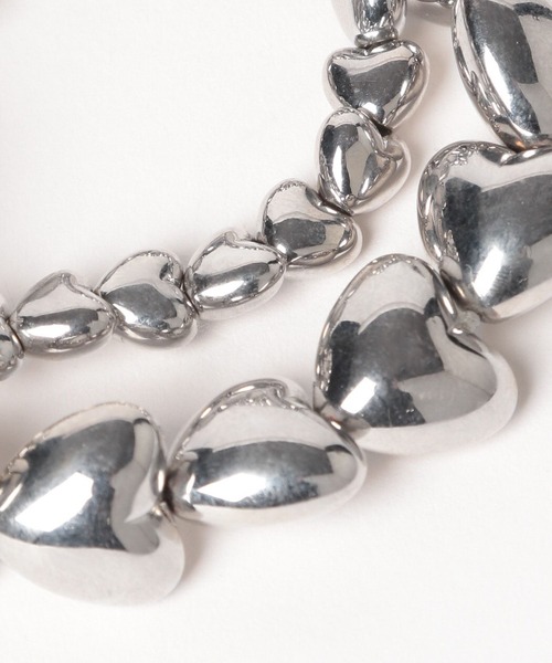 LOWRYS FARM(ローリーズファーム)の「ハートレンブレス 111661(ブレスレット・レディース・シルバー/アイボリー・FREE)」の6枚目の写真