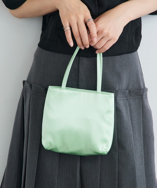バッグ hai Little Velvet Bag / light green hai（ハイ）の「【hai】Little Silk/Velvet Bag（ハンドバッグ