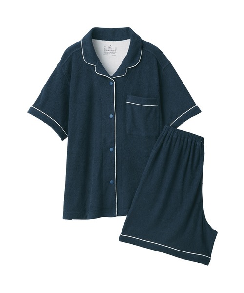 無印良品（ムジルシリョウヒン）の「婦人　着るタオル　両面パイル　半袖パジャマ（ルームウェア/パジャマ・レディース・ライトグレー/スモークピンク/ネイビー系/ホワイト・XS/XL/L/M/S）」の17枚目の写真