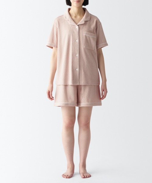 無印良品（ムジルシリョウヒン）の「婦人　着るタオル　両面パイル　半袖パジャマ（ルームウェア/パジャマ・レディース・ライトグレー/スモークピンク/ネイビー系/ホワイト・XS/XL/L/M/S）」の12枚目の写真