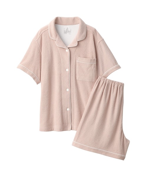 無印良品（ムジルシリョウヒン）の「婦人　着るタオル　両面パイル　半袖パジャマ（ルームウェア/パジャマ・レディース・ライトグレー/スモークピンク/ネイビー系/ホワイト・XS/XL/L/M/S）」の7枚目の写真