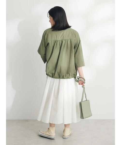 CRAFT STANDARD BOUTIQUE(クラフトスタンダードブティック)の「BIGポケットナイロンブラウス(シャツ/ブラウス・レディース・カーキ/オフホワイト/チャコールグレー・FREE)」の19枚目の写真