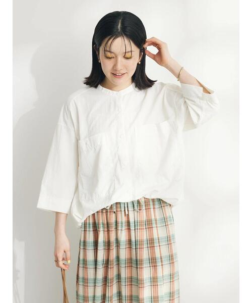 CRAFT STANDARD BOUTIQUE(クラフトスタンダードブティック)の「BIGポケットナイロンブラウス(シャツ/ブラウス・レディース・カーキ/オフホワイト/チャコールグレー・FREE)」の20枚目の写真
