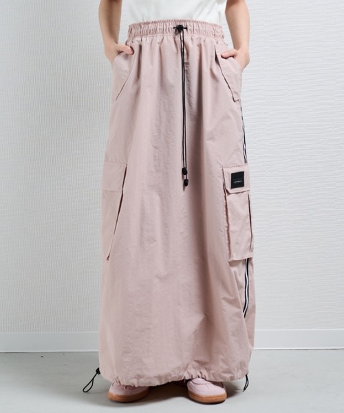 MERLOT（メルロー）の「ナイロンドロストラインスカート（スカート・レディース・ホワイト/ピンク・FREE）」の19枚目の写真