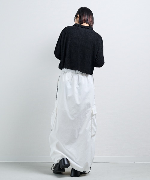 MERLOT（メルロー）の「ナイロンドロストラインスカート（スカート・レディース・ホワイト/ピンク・FREE）」の20枚目の写真