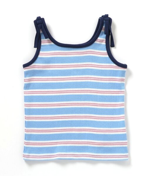 apres les cours（アプレレクール）の「ショルダーリボンタンクトップ（タンクトップ・キッズ・サックスブルー/その他3・100/110/120/80/130/90）」の9枚目の写真