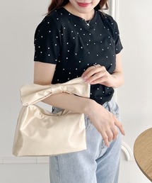 Loueme | リボンハンドルサテンバッグ(ハンドバッグ)