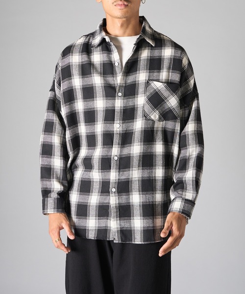 SETUP7（セットアップセブン）の「【SETUP7】3シーズンライトネルチェックシャツ 　オンブレチャックシャツ　SCCH342（シャツ/ブラウス・メンズ・イエロー/グリーン/ブラック・FREE）」の5枚目の写真