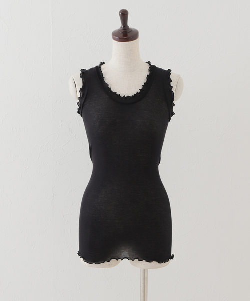 IENA LA BOUCLE(イエナラブークル)の「《追加》【SEAMLESS BASIC./シームレスベーシック】Flounce タンクトップ3(タンクトップ・レディース・ベージュ/ホワイト/ブラック・FREE)」の9枚目の写真