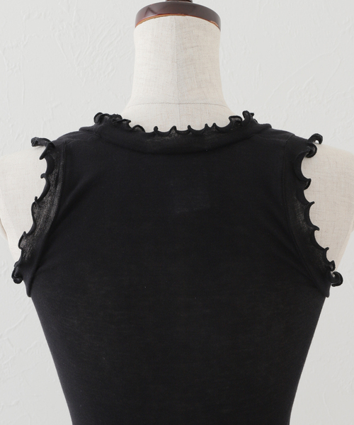 IENA LA BOUCLE(イエナラブークル)の「《追加》【SEAMLESS BASIC./シームレスベーシック】Flounce タンクトップ3(タンクトップ・レディース・ベージュ/ホワイト/ブラック・FREE)」の13枚目の写真