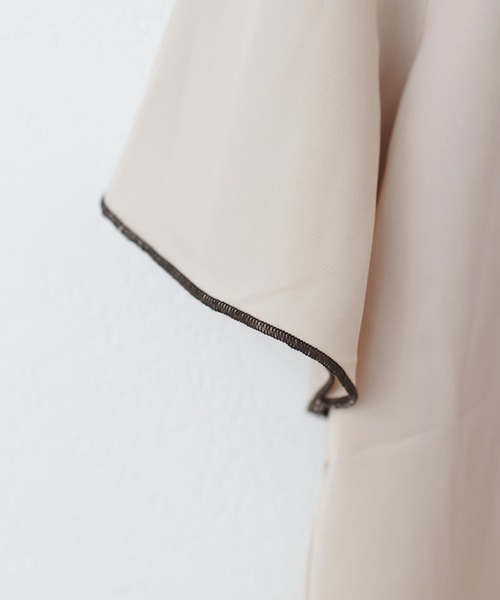natural couture（ナチュラルクチュール）の「【WEB限定】配色リボンフレア袖ブラウス（シャツ/ブラウス・レディース・ネイビー/グレイッシュベージュ/その他1/ベージュ/ミント・FREE）」の11枚目の写真