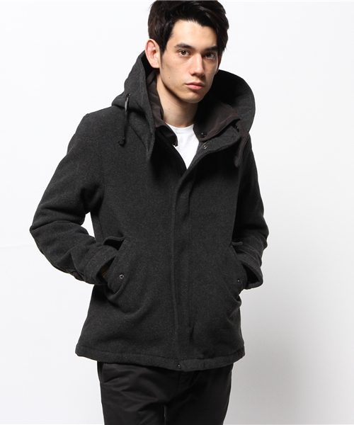 SEVENDAYS=SUNDAY（セブンデイズサンデイ）の「メルトン　ショートフードコート（ピーコート・メンズ・ネイビー/チャコールグレー・MEDIUM/SMALL/LARGE）」の2枚目の写真