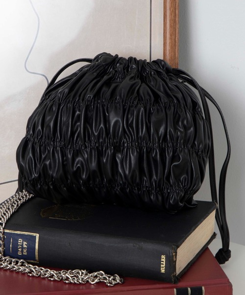 WEGO(ウィゴー)の「WEGO/巾着チェーンショルダー(ショルダーバッグ・レディース・シルバー/サックスブルー/ダークグレー/ブラック系その他/その他1/その他2/その他3/パープル/ブラック/その他4/その他7/その他8/その他9/その他10/その他11/その他5・FREE)」の12枚目の写真