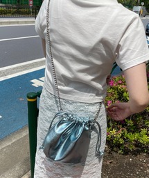 WEGO | WEGO/【24年春夏新作】巾着チェーンショルダー(ショルダーバッグ)