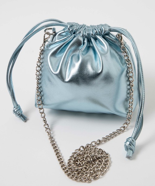 WEGO(ウィゴー)の「WEGO/巾着チェーンショルダー(ショルダーバッグ・レディース・シルバー/サックスブルー/ダークグレー/ブラック系その他/その他1/その他2/その他3/パープル/ブラック/その他4/その他7/その他8/その他9/その他10/その他11/その他5・FREE)」の20枚目の写真