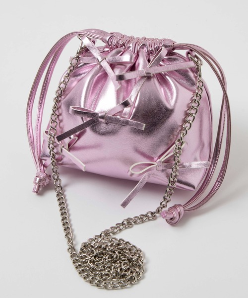 WEGO(ウィゴー)の「WEGO/巾着チェーンショルダー(ショルダーバッグ・レディース・シルバー/サックスブルー/ダークグレー/ブラック系その他/その他1/その他2/その他3/パープル/ブラック/その他4/その他7/その他8/その他9/その他10/その他11/その他5・FREE)」の22枚目の写真