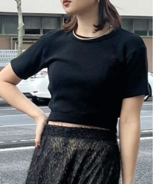 Ameri(アメリ)の「MEDI BACK OPEN CUT THERMAL TOP(Tシャツ/カットソー・レディース・ホワイト/ブラック/ライム・FREE)」の3枚目の写真