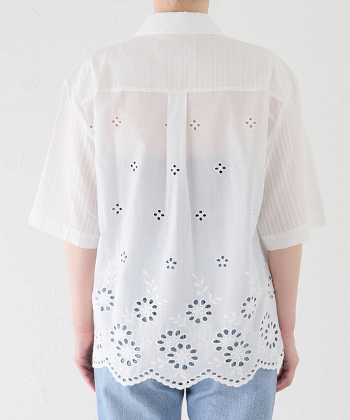 REJINA PYO（レジーナピョウ）の「【REJINA PYO /レジーナ・ピョウ】Marty Shirt（シャツ/ブラウス・レディース・ホワイト×ホワイト・MEDIUM）」の6枚目の写真