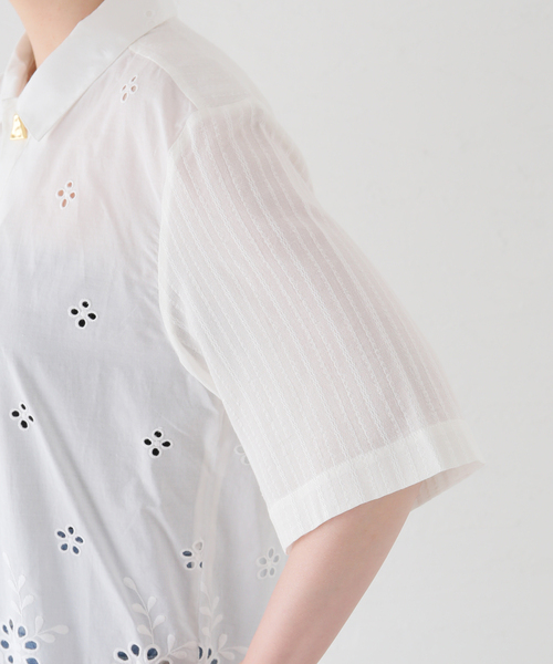 REJINA PYO（レジーナピョウ）の「【REJINA PYO /レジーナ・ピョウ】Marty Shirt（シャツ/ブラウス・レディース・ホワイト×ホワイト・MEDIUM）」の9枚目の写真