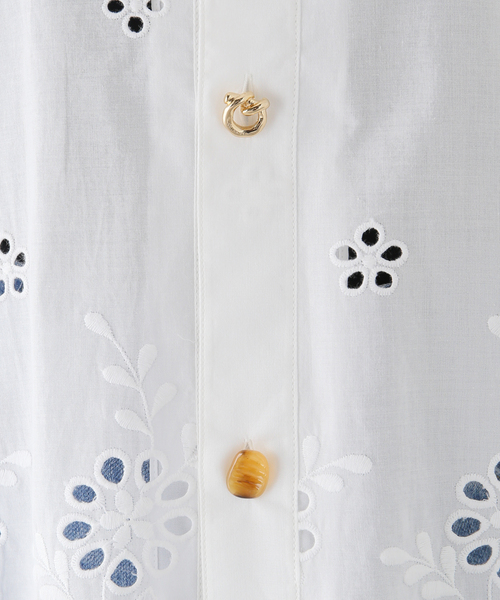 REJINA PYO（レジーナピョウ）の「【REJINA PYO /レジーナ・ピョウ】Marty Shirt（シャツ/ブラウス・レディース・ホワイト×ホワイト・MEDIUM）」の11枚目の写真