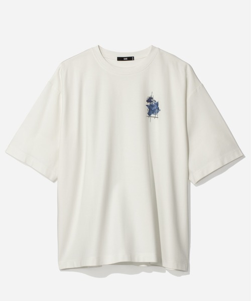 HARE(ハレ)の「アートコラージュバックプリントカットソー(HARE)(Tシャツ/カットソー・メンズ・ホワイト/グリーン/ブラック/グレー・MEDIUM/SMALL)」の2枚目の写真