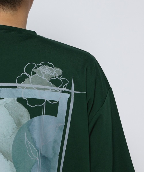 HARE(ハレ)の「アートコラージュバックプリントカットソー(HARE)(Tシャツ/カットソー・メンズ・ホワイト/グリーン/ブラック/グレー・MEDIUM/SMALL)」の6枚目の写真