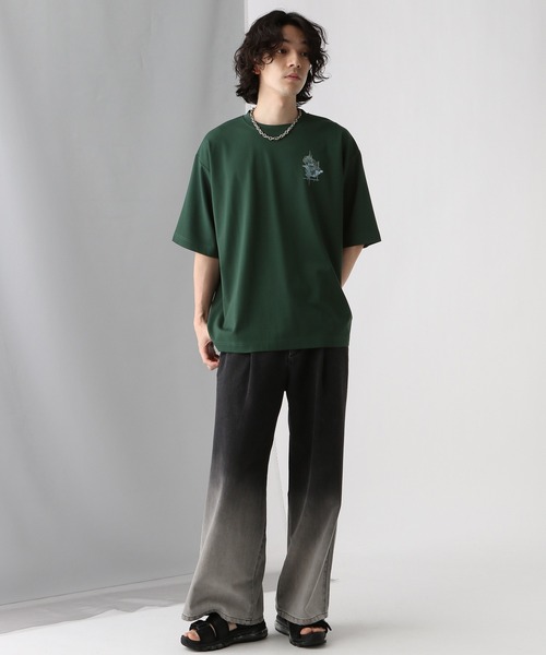 HARE(ハレ)の「アートコラージュバックプリントカットソー(HARE)(Tシャツ/カットソー・メンズ・ホワイト/グリーン/ブラック/グレー・MEDIUM/SMALL)」の17枚目の写真