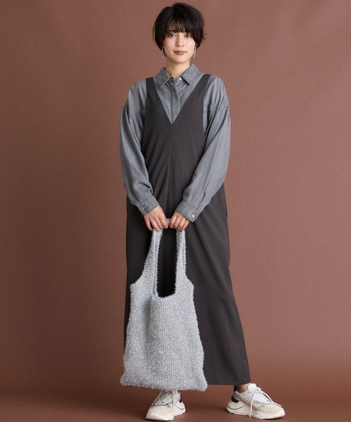 INED CLARO(イネドクラロ)の「再生繊維セルロースデニムシャツ【セットアップ対応】(シャツ/ブラウス・レディース・グレー/インディゴブルー・フリー)」の8枚目の写真