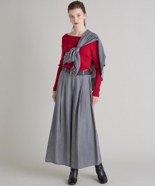 INED CLARO(イネドクラロ)の「再生繊維セルロースデニムシャツ【セットアップ対応】(シャツ/ブラウス・レディース・グレー/インディゴブルー・フリー)」の3枚目の写真