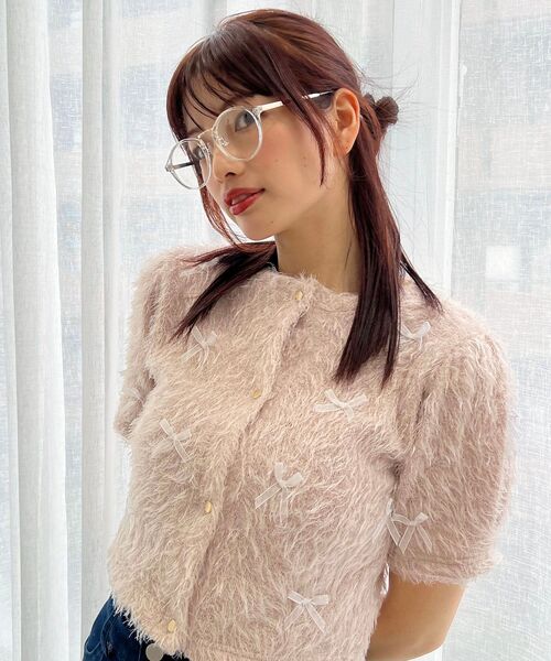 MAJESTIC LEGON（マジェスティックレゴン）の「あか抜けグラス（メガネ・レディース・ブラック/A/ピンク・FREE）」の4枚目の写真