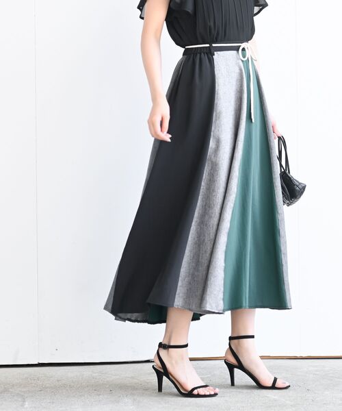 rps（アールピーエス）の「８枚ハギパッチワークスカート（スカート・レディース・ブルー/オレンジ/グリーン・フリー）」の5枚目の写真