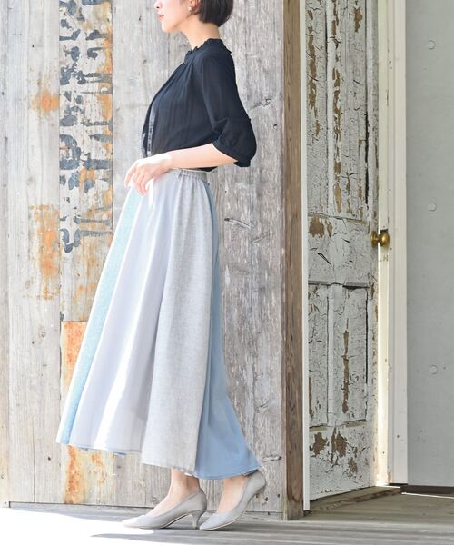 ☆Vintage☆パッチワークが素敵( •̤ᴗ•̤ )スカート✩.*˚ ハンドメイド スカート ボトム フレアー パッチワーク ナチュラル