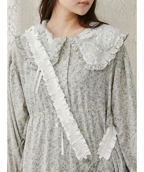 merry jenny（メリージェニー）の「フリルリボンマルチストラップ（スマホグッズ・レディース・ブラック/ピンク/オフホワイト/ブルー・FREE）」の5枚目の写真