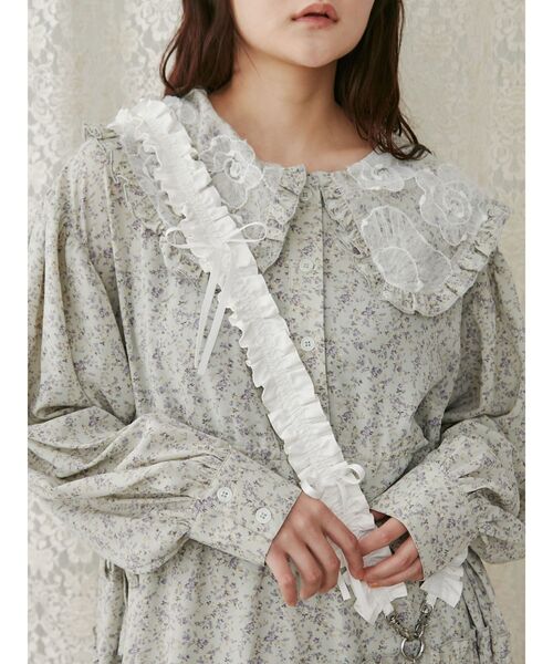 merry jenny（メリージェニー）の「フリルリボンマルチストラップ（スマホグッズ・レディース・ブラック/ピンク/オフホワイト/ブルー・FREE）」の6枚目の写真