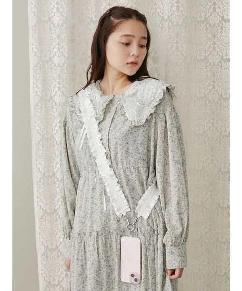 merry jenny（メリージェニー）の「フリルリボンマルチストラップ（スマホグッズ・レディース・ブラック/ピンク/オフホワイト/ブルー・FREE）」の9枚目の写真