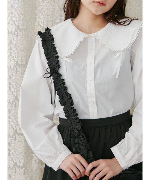 merry jenny（メリージェニー）の「フリルリボンマルチストラップ（スマホグッズ・レディース・ブラック/ピンク/オフホワイト/ブルー・FREE）」の11枚目の写真