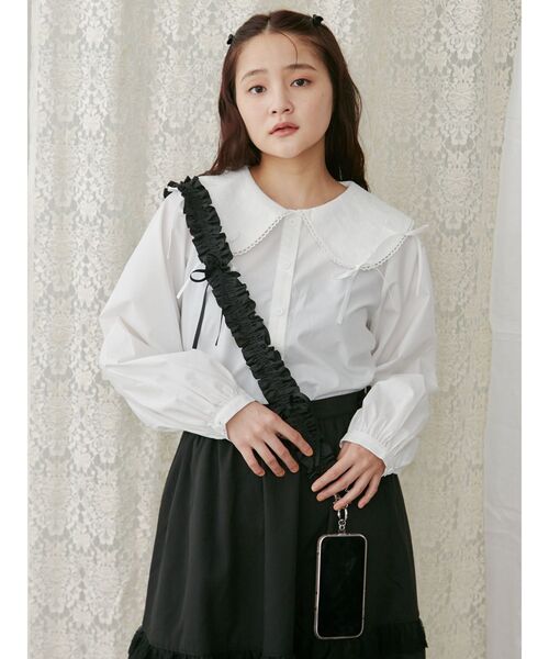 merry jenny（メリージェニー）の「フリルリボンマルチストラップ（スマホグッズ・レディース・ブラック/ピンク/オフホワイト/ブルー・FREE）」の13枚目の写真