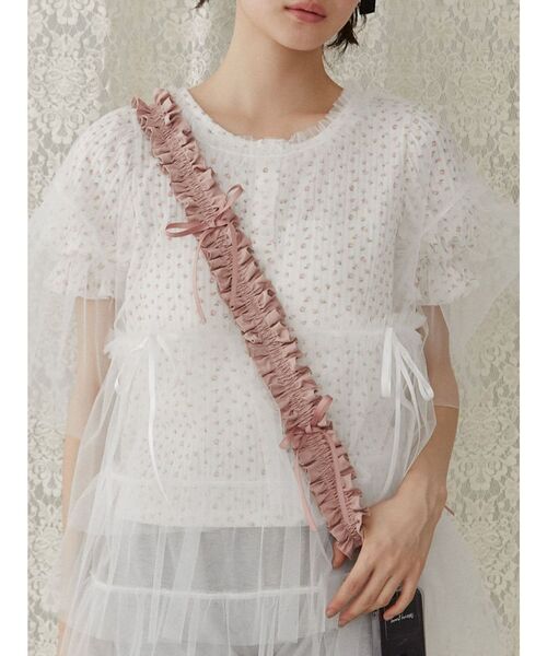 merry jenny（メリージェニー）の「フリルリボンマルチストラップ（スマホグッズ・レディース・ブラック/ピンク/オフホワイト/ブルー・FREE）」の18枚目の写真