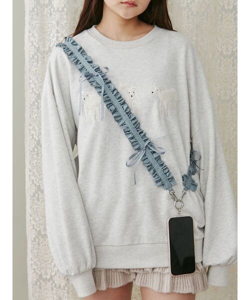 merry jenny（メリージェニー）の「フリルリボンマルチストラップ（スマホグッズ・レディース・ブラック/ピンク/オフホワイト/ブルー・FREE）」の20枚目の写真