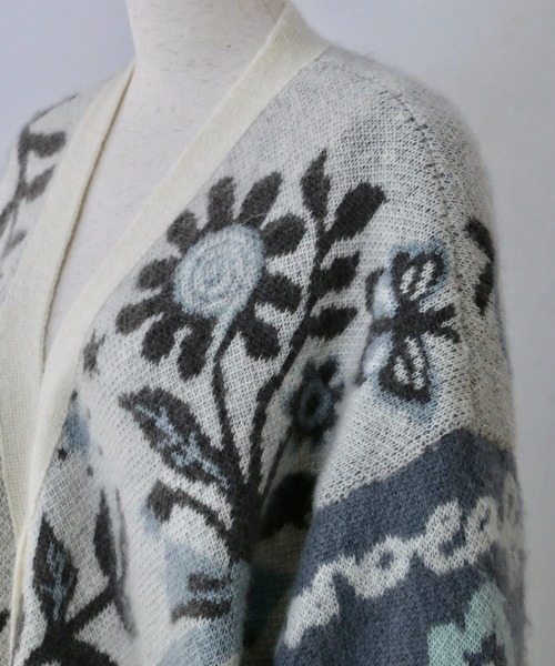 rurumu:（ルルムウ）の「rurumu:/ルルムウ/Ainsel JQ mohair knit cardigan（カーディガン/ボレロ・レディース・アイボリー/ピンク/ブラック・FREE）」の16枚目の写真