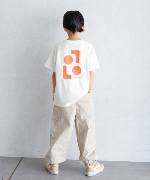 ooju（オージュ）の「【ooju】パラシュートパンツ（カーゴパンツ・キッズ・チャコールグレー/ベージュ・4/3/2/1）」の6枚目の写真