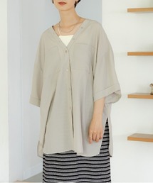 LEPSIM | Vネックワイドシャツチュニックワンピース　127477(ワンピース)