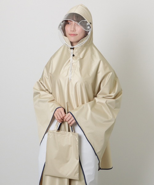 LANIN ベージュ ケープ ポンチョ コート 未使用級品